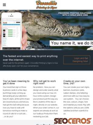 crocodilepress.com tablet preview