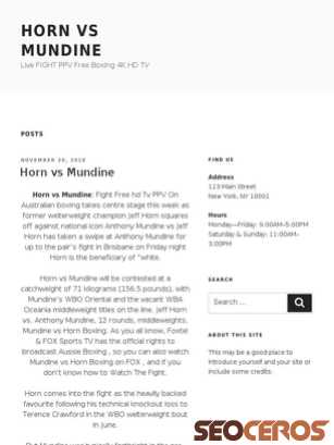 hornvsmundine.org tablet Vorschau