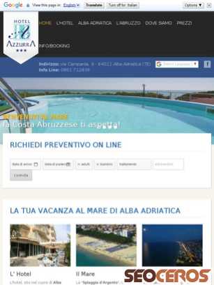 hotel-azzurra.it tablet preview