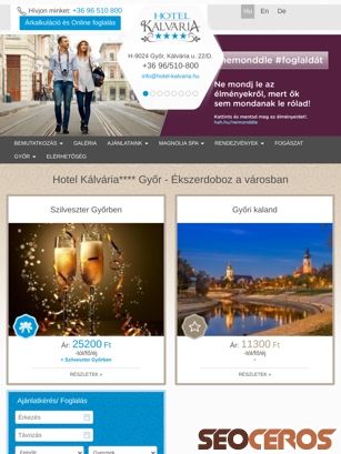 hotel-kalvaria.hu tablet preview