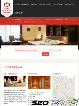 hotel-molnar.hu tablet náhľad obrázku