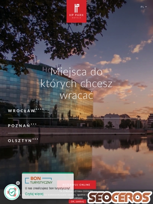 hotelepark.pl tablet előnézeti kép