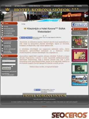hotelkorona.hu tablet előnézeti kép