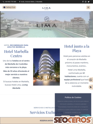 hotellimamarbella.com tablet previzualizare