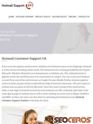 hotmailsupport247.uk tablet preview