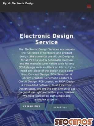hytek-ed.com/electronic_design_services.html tablet előnézeti kép