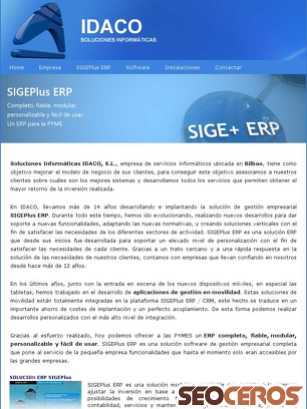 idaco.es tablet förhandsvisning