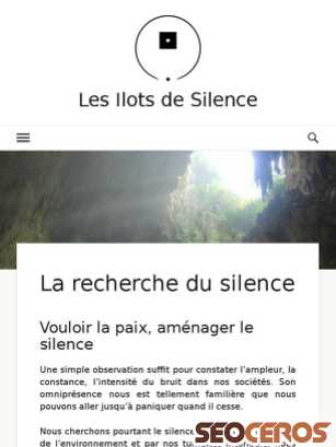 ilotsdesilence.org tablet preview
