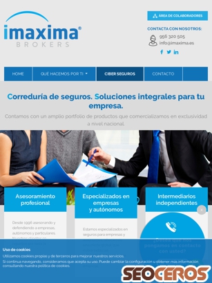 imaxima.es tablet förhandsvisning