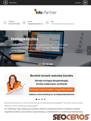 info-partner.hu tablet Vorschau