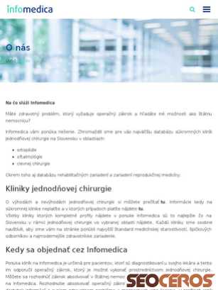infomedica.sk/o-nas tablet förhandsvisning