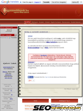 ingyenweblapok.hu tablet előnézeti kép