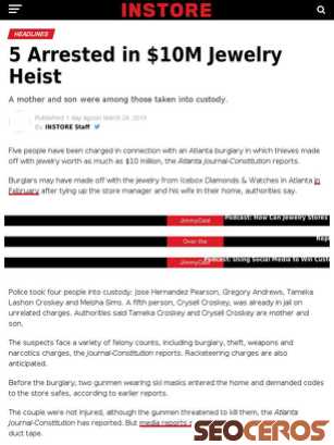 instoremag.com/5-arrested-in-10m-jewelry-heist tablet vista previa