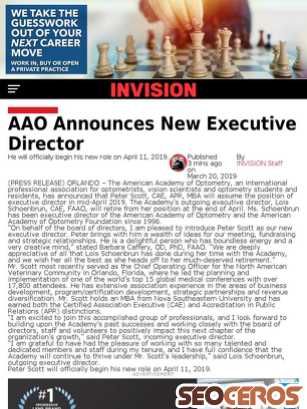 invisionmag.com/aao-announces-new-executive-director tablet előnézeti kép