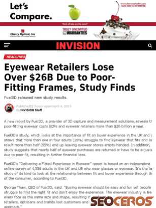 invisionmag.com/eyewear-retailers-lose-over-26b-due-to-poor-fitting-frames-study-finds tablet preview