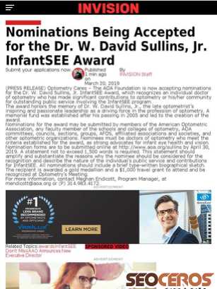 invisionmag.com/nominations-being-accepted-for-the-dr-w-david-sullins-jr-infantsee-award tablet obraz podglądowy