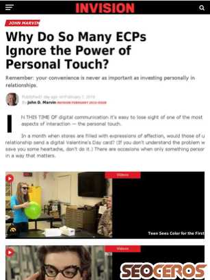 invisionmag.com/the-power-of-personal-touch tablet előnézeti kép