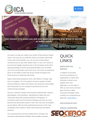 italiancitizenshipassistance.com tablet Vista previa