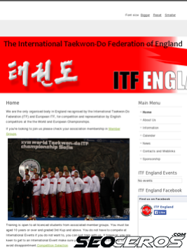itf-england.co.uk tablet vista previa