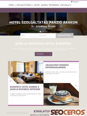 jagellobusinesshotel.hu tablet preview