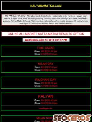 kalyan2matka.com tablet Vista previa