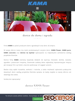 kamaflowerpots.com tablet Vista previa
