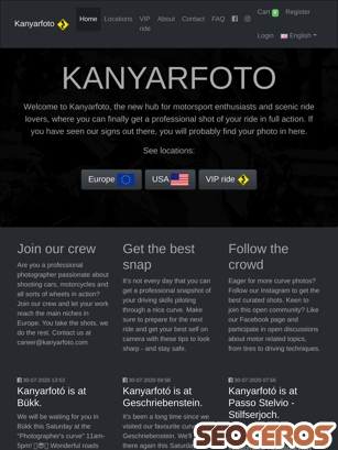 kanyarfoto.com/en tablet Vista previa