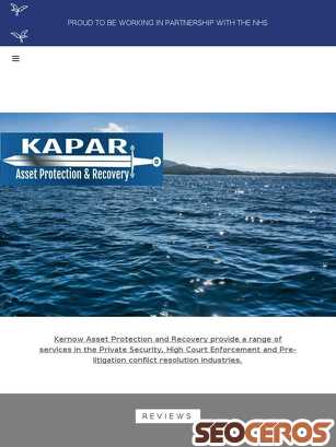 kapar.org.uk tablet előnézeti kép