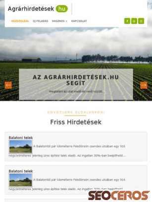 kaprazat.hu/agrarhirdetesek tablet vista previa