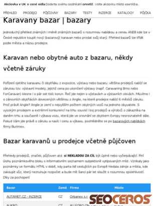 karavany.vyrobce.cz/karavany-bazar.html tablet előnézeti kép