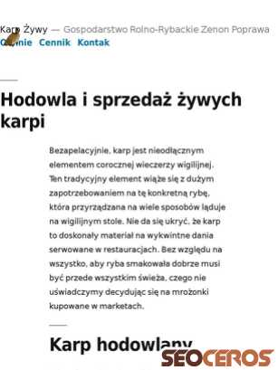 karpzywy.pl tablet preview