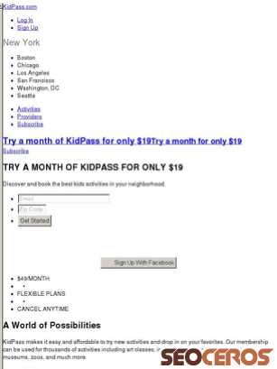 kidpass.com tablet förhandsvisning