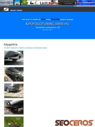 kipufogotuning.iweb.hu tablet preview