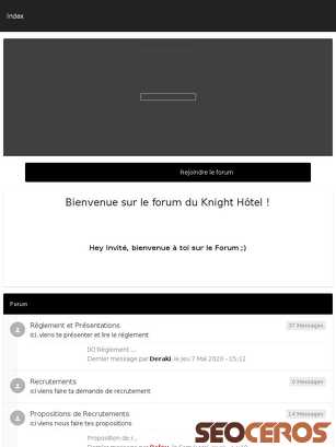 knighthotel.forumactif.com tablet preview
