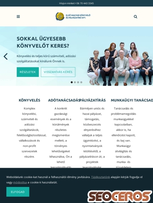 konyveles-palyazatiras.hu tablet preview