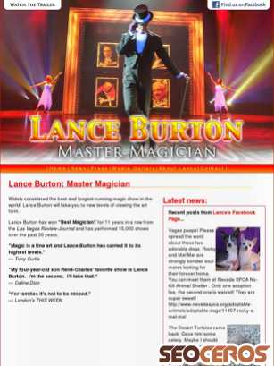 lanceburton.com tablet előnézeti kép