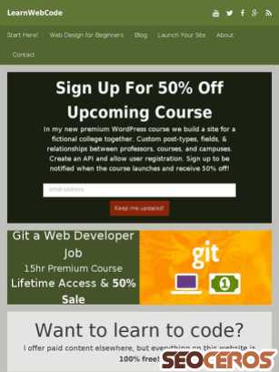 learnwebcode.com tablet förhandsvisning