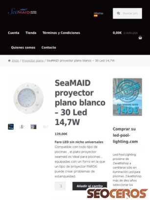 led-pool-lighting.com/es/producto/seamaid-proyector-plano-blanco-30-led-147w tablet 미리보기