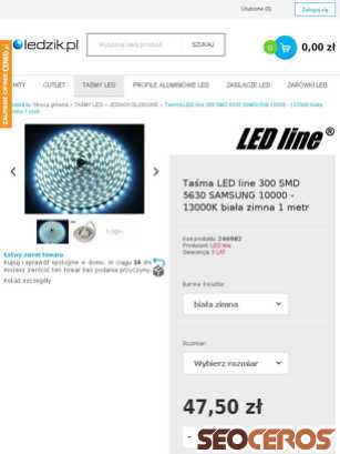 ledzik.pl/product-pol-1353-Tasma-LED-line-300-SMD-5630-SAMSUNG-10000-13000K-biala-zimna-1-metr.html tablet előnézeti kép