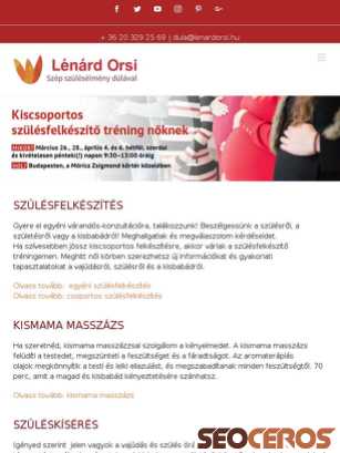lenardorsi.hu tablet előnézeti kép