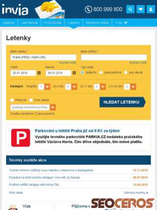 letenky.invia.cz tablet vista previa