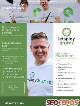 letsplaymusic.co.uk/private-instrument-lessons/drum-lessons/drum-lessons-cirencester tablet Vista previa