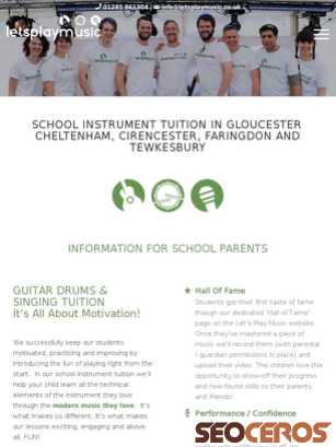 letsplaymusic.co.uk/school-instrument-tuition-parents tablet Vista previa