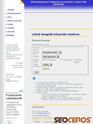 linlib.hu tablet preview