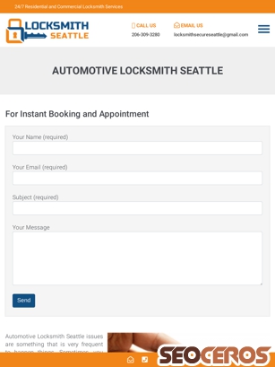 locksmithsecurityseattle.com/automotive-locksmith-services tablet preview