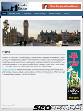 london-estates.co.uk tablet förhandsvisning