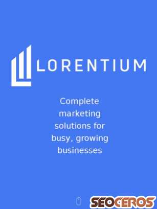 lorentium.com tablet förhandsvisning