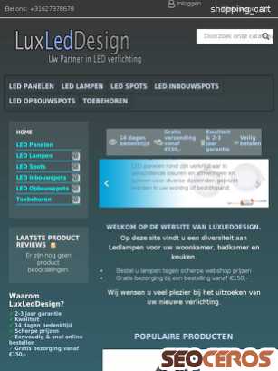 luxleddesign.nl tablet förhandsvisning