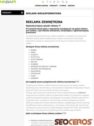 mabapi.pl/reklama-wielkoformatowa tablet előnézeti kép