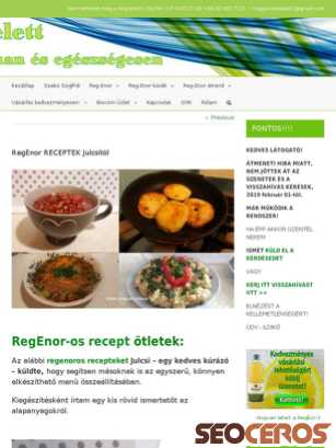 magyarosdieta.hu/regenor/regenor-receptek-julcsitol tablet előnézeti kép